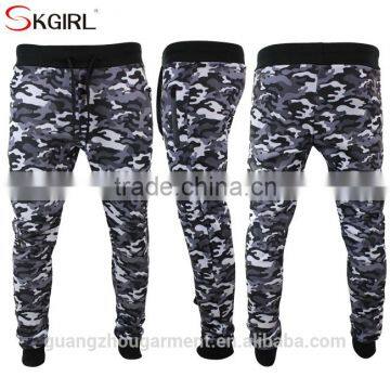Cheap 100% Cotton Camo Hooded Zip up Hoodie and Jogging Pants Men Tracksuit Set With no Logo photo-5