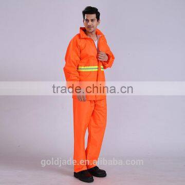Oem Custom Reflective Yellow Keep Warm Oxford Rain Coat Waterproof Work Uniforms photo-4