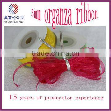 3mm organza ribbon for packaging