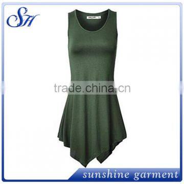 95%Rayon 5%Spandex Sleeveless Top Elegant Tunic Top for Sexy Women photo-4
