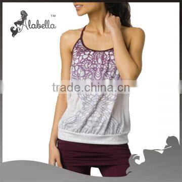 Women's t back tank top with built in bra