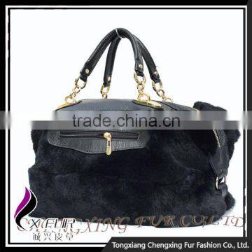 CX-H-42B Ladies Rex Rabbit Fur Sheepskin Fashion Bags Handbags photo-6