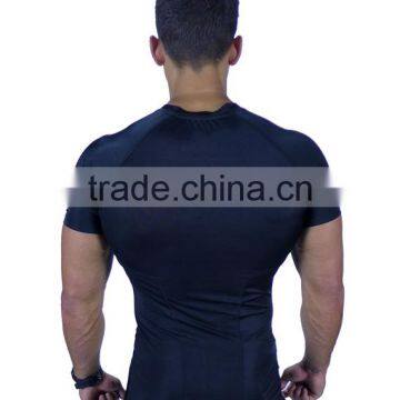 Muscle Tee Shirts Stretch Cotton t Shirt Plain Blank T-shirt photo-2