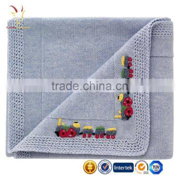 Lovely Embroidered Cashmere Wool Blanket for Baby Made in China photo-2