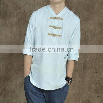 2015 Custom Men Button Down Striped Casual Dress Shirt Egyptian Cotton Shirt