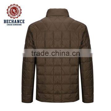 H1036 Mens Fashion Stand Collar Jacket Quilted Down Coat Winter Clothing photo-2