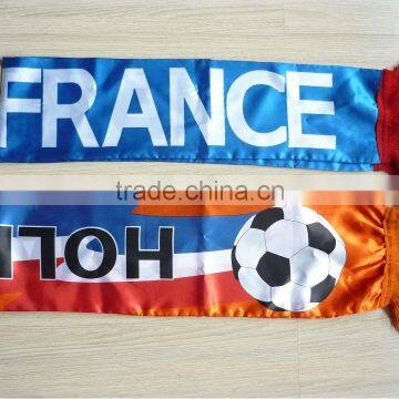 printed satin football scarf