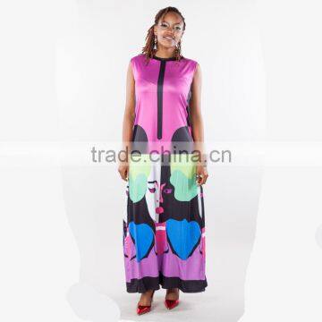 Walson The Summer New Sexy Beautiful Picture Printed Loose Dress Long Maxi Dress Silk Dress photo-4