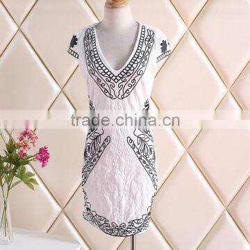 Women Polyester Sexy Package Hip Dresses photo-2