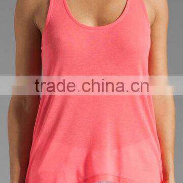 96% Rayon 4% Spandex Jersey Pink Tanks photo-3