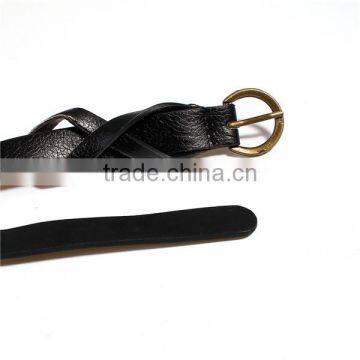 PU Leather Belt Waistband Antique Bronze Black Adjustable photo-2