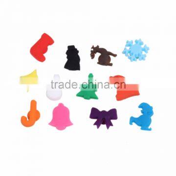 Party Supplier Multicolor Silicone Wine Glass Charms Party Barware Wine Glass Markers photo-3
