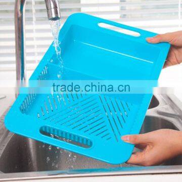 Cutting Kitchen Board With Chopping Block Draining Board Dishes To Wash Cut With The Drain Basket Creative 2 in 1 Drawer KC1110 photo-3