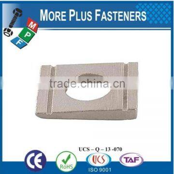 Made in Taiwan DIN 434 Square taper washers for U Sections Zinc Plated