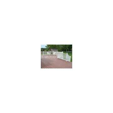 Outside Brushed Wood Plastic Composite Railing / WPC Handrails Fire-Resistant
