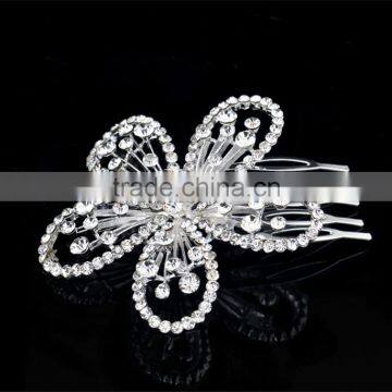 3pieces/lot Hollow Flowers Rhinestones Hair Combs Bridal Accessories