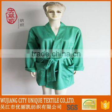 Factory wholesale green color beautiful microfiber bathrobe