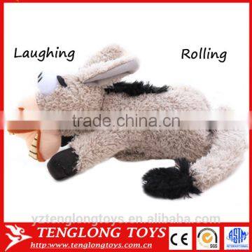 Hot selling animal laughing rolling donkey plush toy