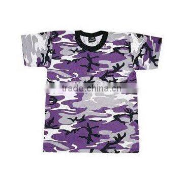 camo print t-shirt, 100% cotton camouflage t-shirt