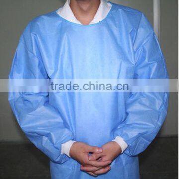 Disposable sterile SMMS reinforced ultrasonic surgical gown with knitted