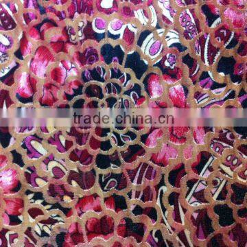 printed velvet fabric with spandex