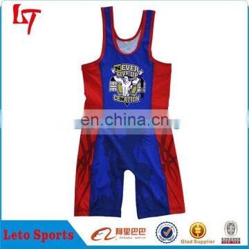 sublimation reversible full print wrestling singlets /new arrival custom wrestling uniform