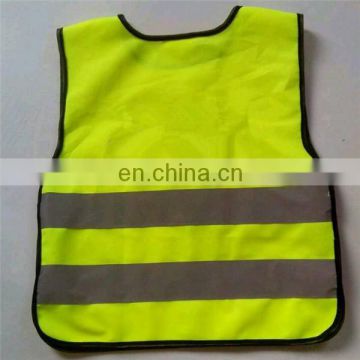 Shining bright yellow safety vest for children