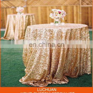 Good Quality Banquet Gold Round Sequin wedding party Tablecloth