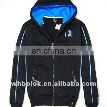 Custom logo Mens outdoor sports wear running varsity jacket with hood