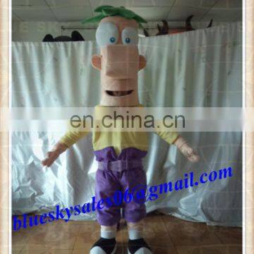 cheap Ferb adult mascot costume