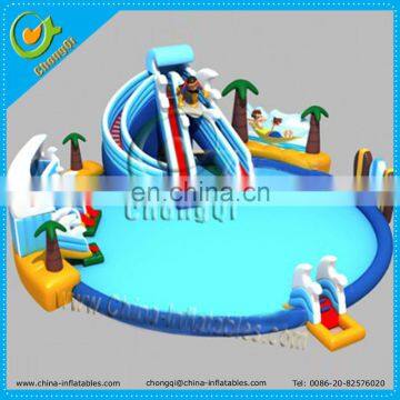 Commercial Inflatable Giant Water Park With Water Slide and Pool, Water Sports Games Price photo-3