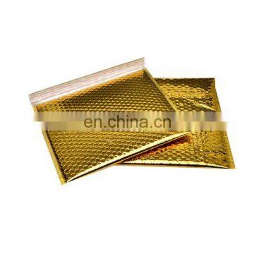 The golden film bubble envelope clothing bag,express laminate aluminum foil bubble bag for ready stock