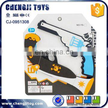 Funny cheap non toxic eva foam pirate gun toy for children