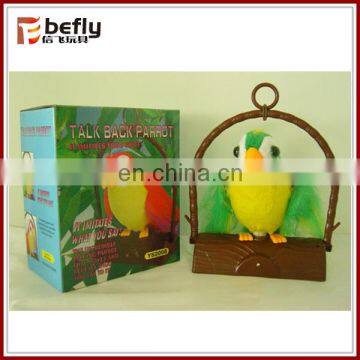 Kids electric talk back parrot toy