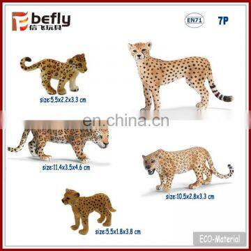 5 different size plastic PVC wild animal leopard toy for sale