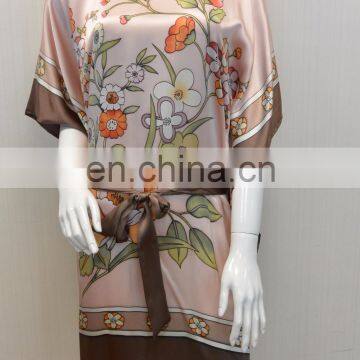 Ladies's Fashion Silk Flower Printed Slim Casual Wear Dresses