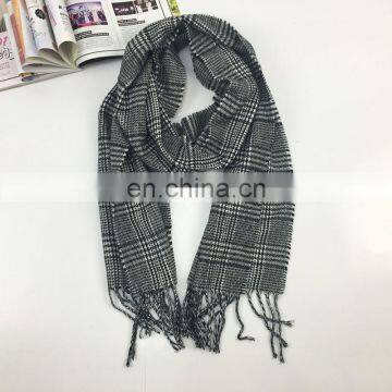 Winter unisex woven check scarf