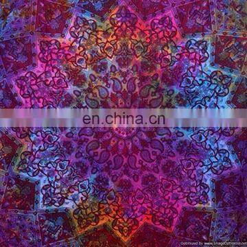 Star Mandala Dye and Dye Bed Sheet Throw