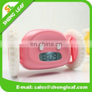 Factory Wholesale Digital LED Run Away Running Alarm Clock With Custom Printing