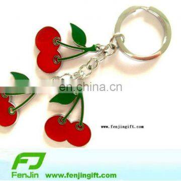 fruit metal alloy enamel keychain