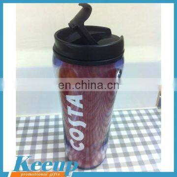 Plastic Double Wall Travel Mug With Handle