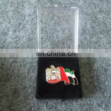 custom UAE national emblem eagle and flag logo lapel pin badge