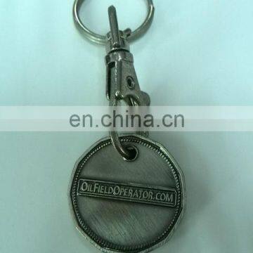 Antique nickel plating Custom keychain made of iron in die cast process Personalized keychain as a publicity material for compa