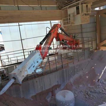 Feeder Stationary Pedestal Rockbreaker System For Gyratory Crusher