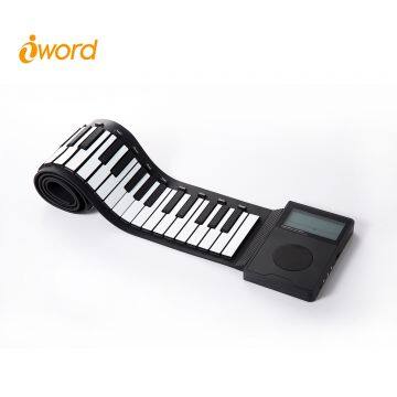 iword S5061 LCD Display 61 Keys Roll up Piano Built-in Speaker