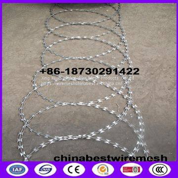 450mm Coil Diameter BTO-22 Razor Wire Flat Wrap Coils On Fence Top photo-4
