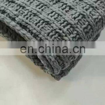 Customizable 100% polyester chenille knitting crochet blanket