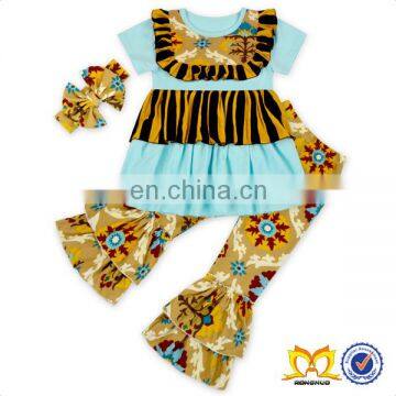 Posh Baby Ruffle Tunic Headband and Pant Fashion Clothes Boutique Girl Clothing photo-6