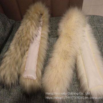 Clothes Fur Collar Artificial Fur Fox Fur Raccoon Dog Fur Down Coat Coat Fur Collar Cap Strip photo-4