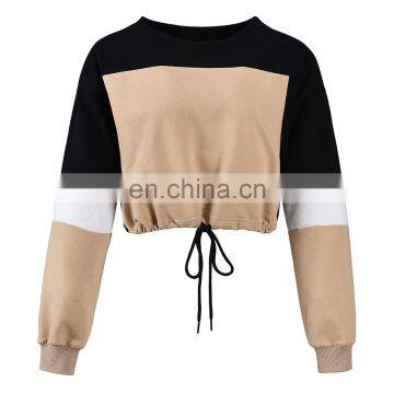 Streetwear Women Pullover Hoodie, Gym Crop Top Hoodies